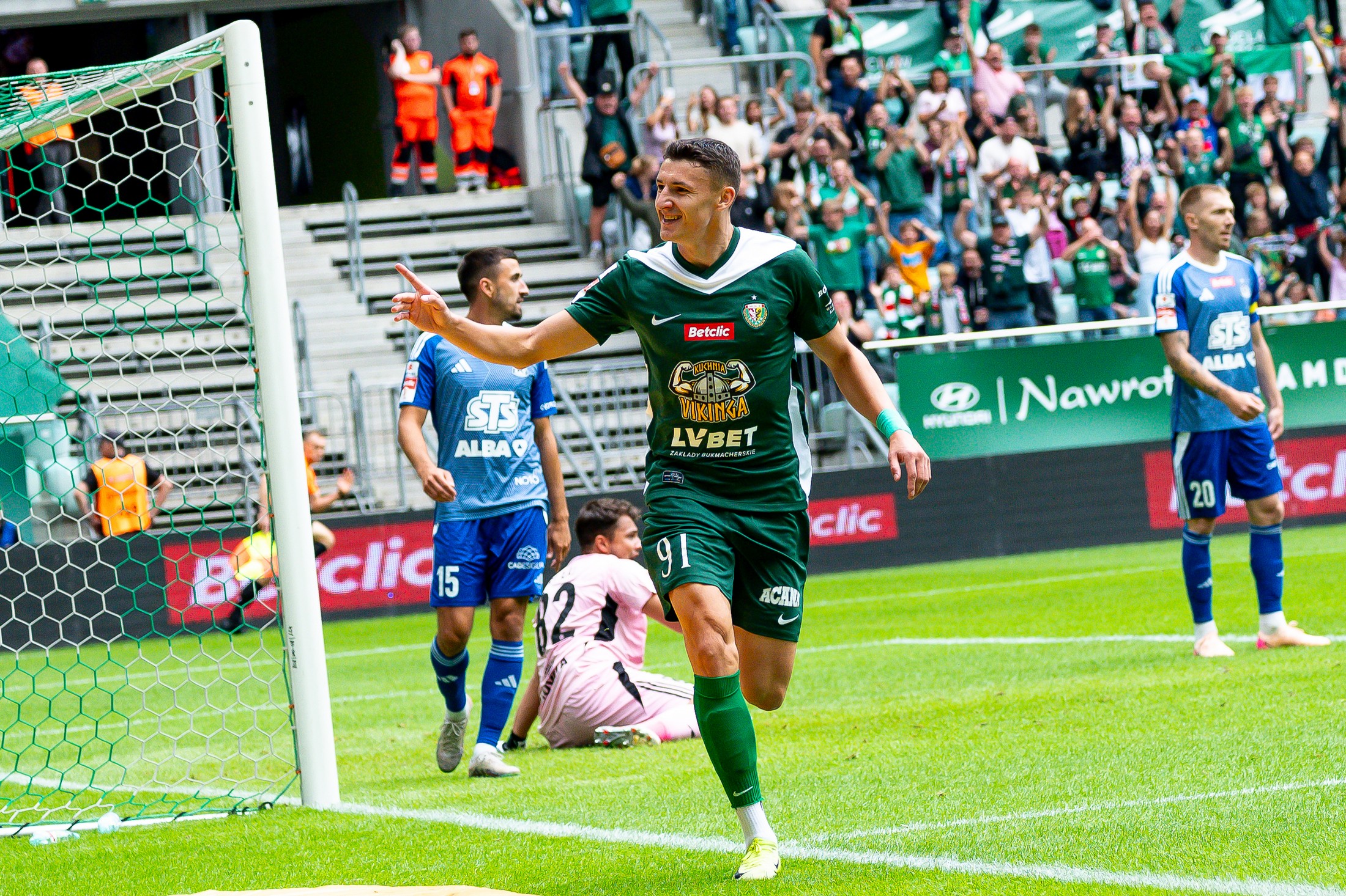 Śląsk Wrocław z pierwszym zwycięstwem w tym sezonie. (Wideo)